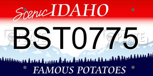 BST0775 Idaho License Plate