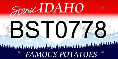 BST0778 Idaho License Plate