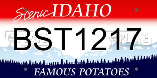 BST1217 Idaho License Plate