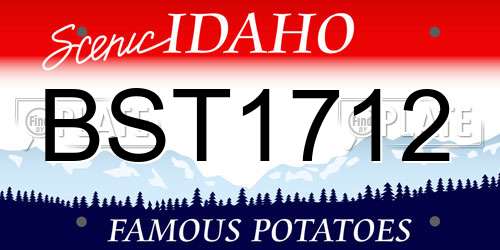 BST1712 Idaho License Plate