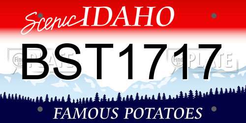 BST1717 Idaho License Plate