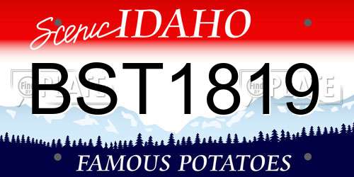 BST1819 Idaho License Plate