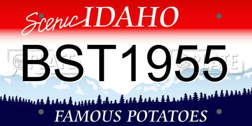 BST1955 Idaho License Plate