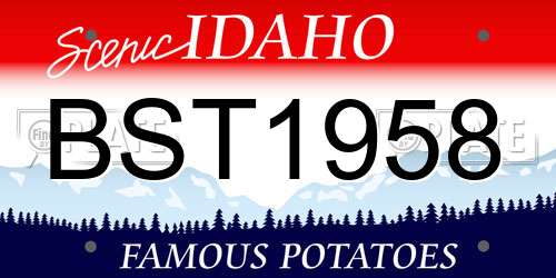 BST1958 Idaho License Plate