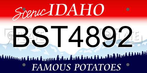 BST4892 Idaho License Plate