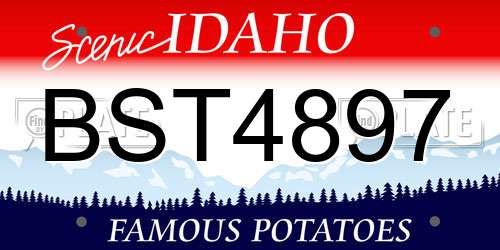 BST4897 Idaho License Plate