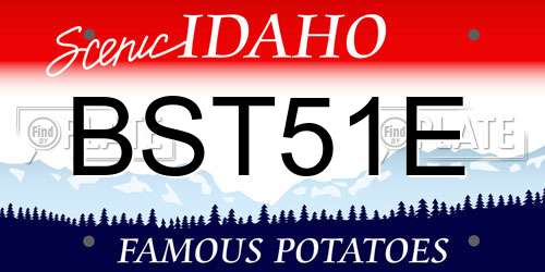 BST51E Idaho License Plate