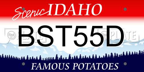 BST55D Idaho License Plate