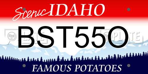 BST55O Idaho License Plate