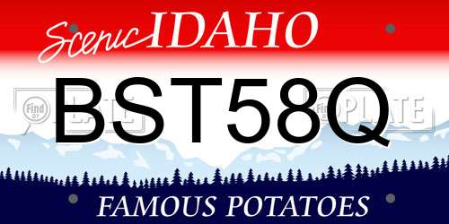BST58Q Idaho License Plate