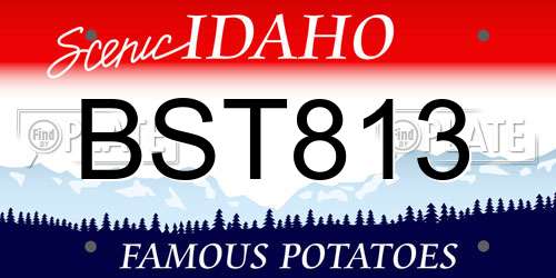 BST813 Idaho License Plate