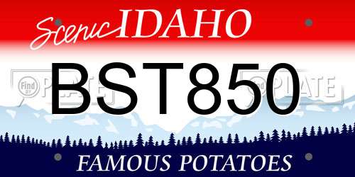 BST850 Idaho License Plate