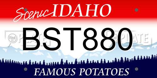 BST880 Idaho License Plate