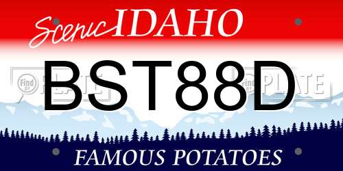 BST88D Idaho License Plate