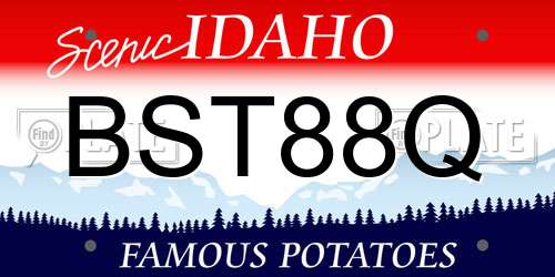 BST88Q Idaho License Plate