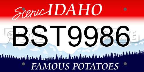 BST9986 Idaho License Plate
