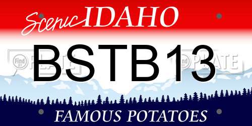 BSTB13 Idaho License Plate