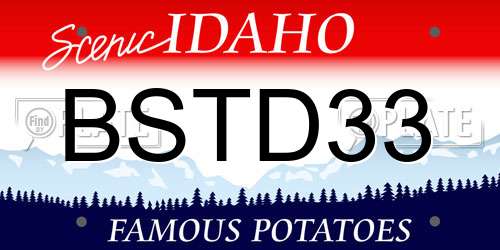 BSTD33 Idaho License Plate