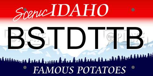 BSTDTTB Idaho License Plate