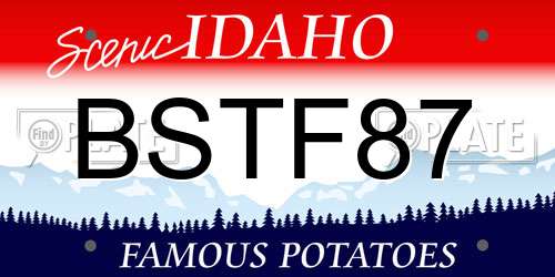 BSTF87 Idaho License Plate