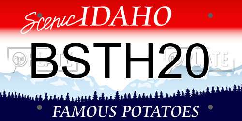 BSTH20 Idaho License Plate