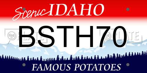 BSTH70 Idaho License Plate