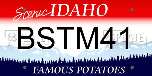 BSTM41 Idaho License Plate