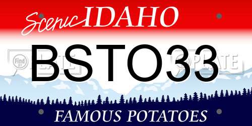 BSTO33 Idaho License Plate