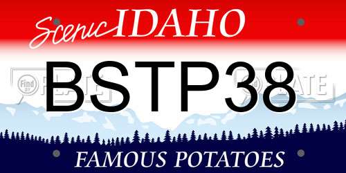 BSTP38 Idaho License Plate