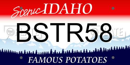 BSTR58 Idaho License Plate