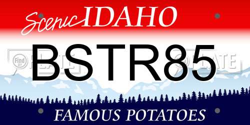 BSTR85 Idaho License Plate