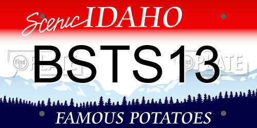 BSTS13 Idaho License Plate