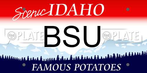 BSU Idaho License Plate