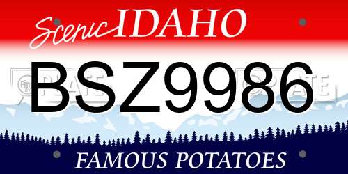 BSZ9986 Idaho License Plate
