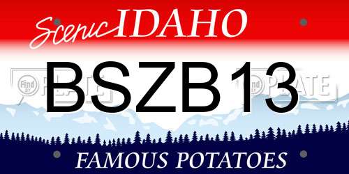 BSZB13 Idaho License Plate
