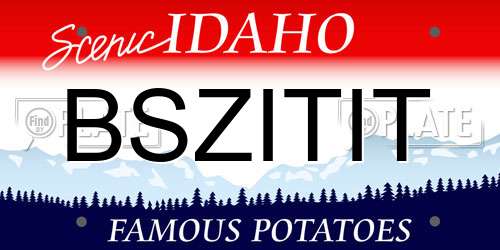 BSZITIT Idaho License Plate