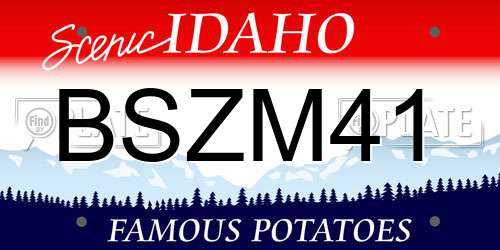 BSZM41 Idaho License Plate
