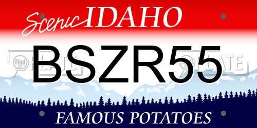 BSZR55 Idaho License Plate