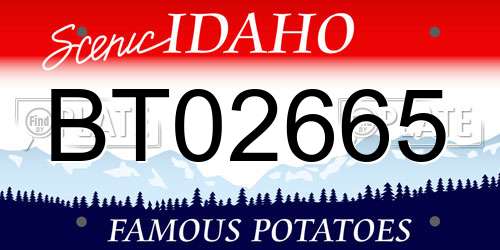 BT02665 Idaho License Plate