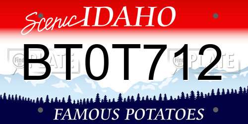 BT0T712 Idaho License Plate
