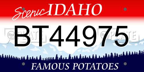 BT44975 Idaho License Plate