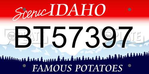 BT57397 Idaho License Plate