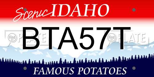 BTA57T Idaho License Plate