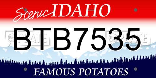 BTB7535 Idaho License Plate