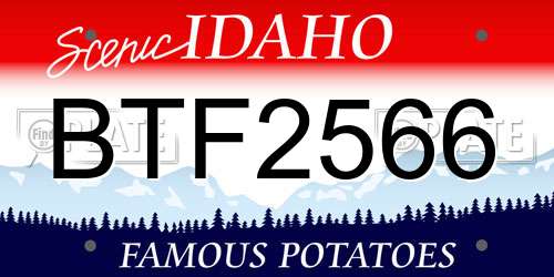 BTF2566 Idaho License Plate