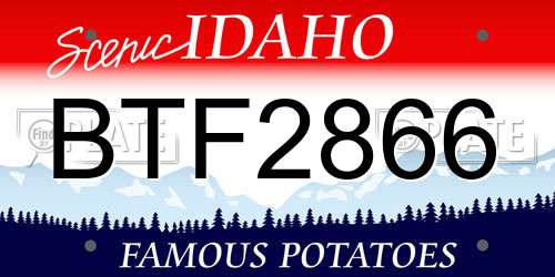 BTF2866 Idaho License Plate