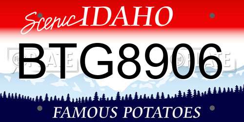 BTG8906 Idaho License Plate
