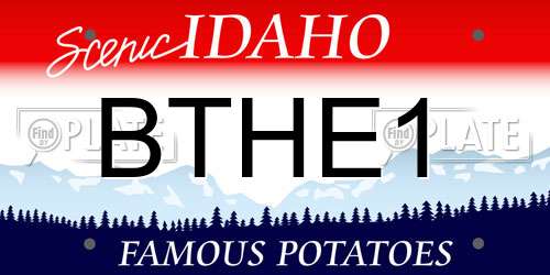 BTHE1 Idaho License Plate
