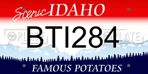 BTI284 Idaho License Plate