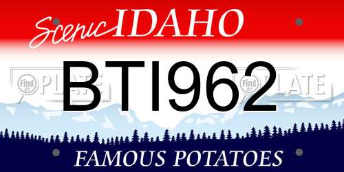 BTI962 Idaho License Plate